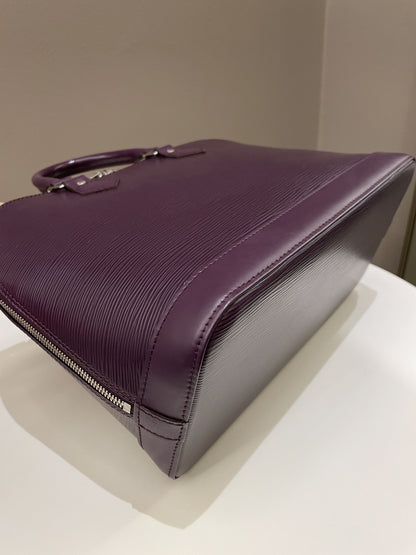 Louis Vuitton Alma Dark Purple Cassis Epi Leather