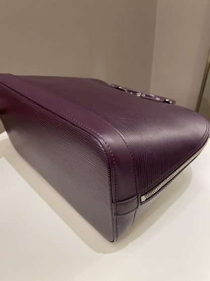 Louis Vuitton Alma Dark Purple Cassis Epi Leather