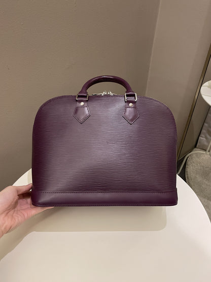 Louis Vuitton Alma Dark Purple Cassis Epi Leather