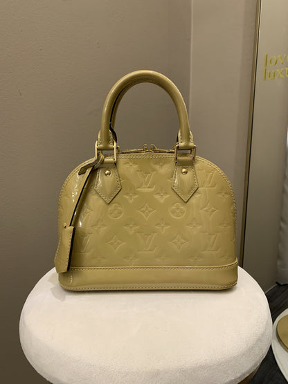 Louis Vuitton Alma BB Galet Patent