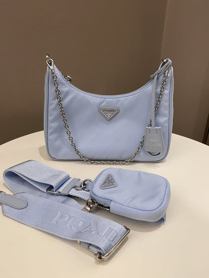 Prada Re-Edition 2005 Nylon Bag Sky Blue Nylon