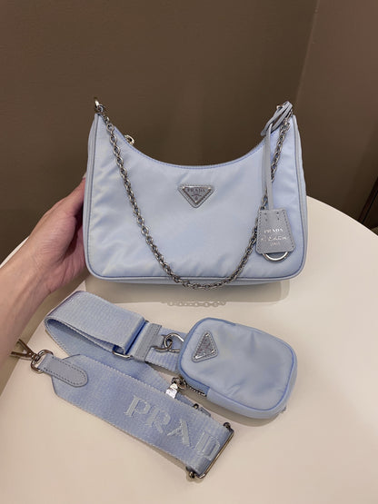 Prada Re-Edition 2005 Nylon Bag Sky Blue Nylon