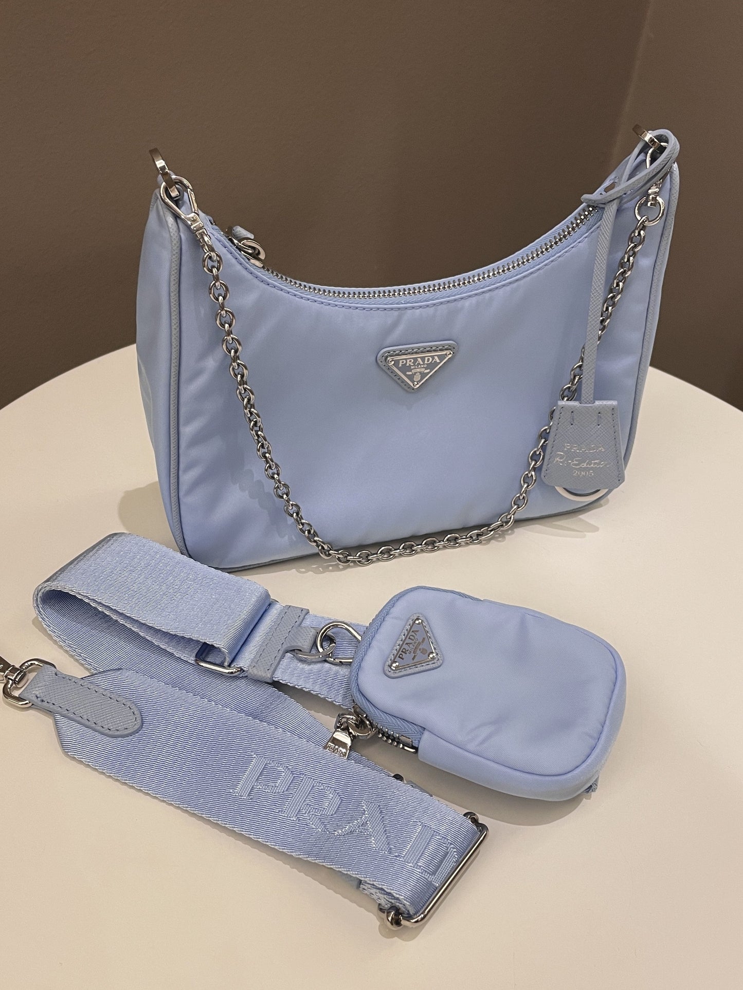 Prada Re-Edition 2005 Nylon Bag Sky Blue Nylon