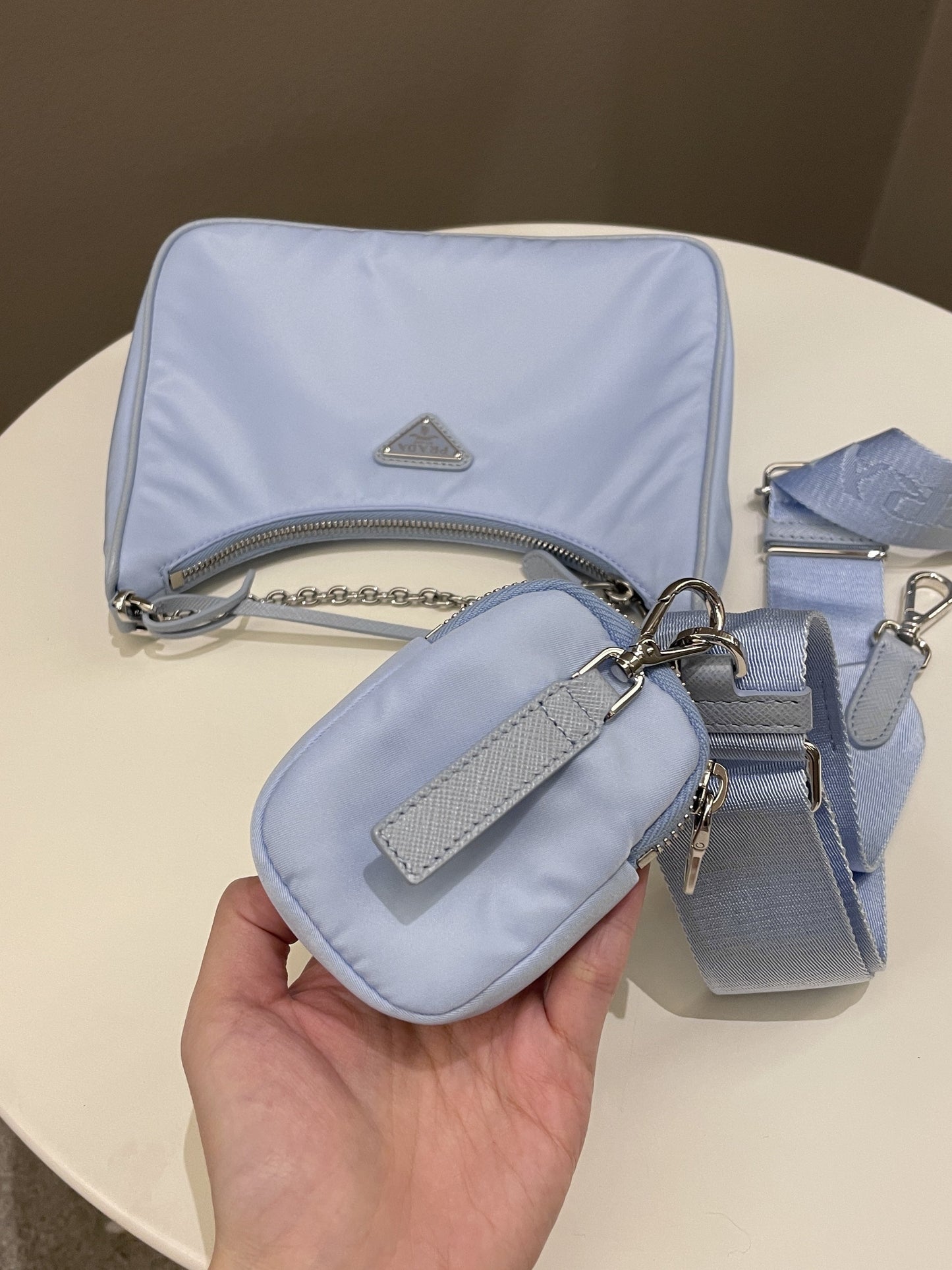 Prada Re-Edition 2005 Nylon Bag Sky Blue Nylon