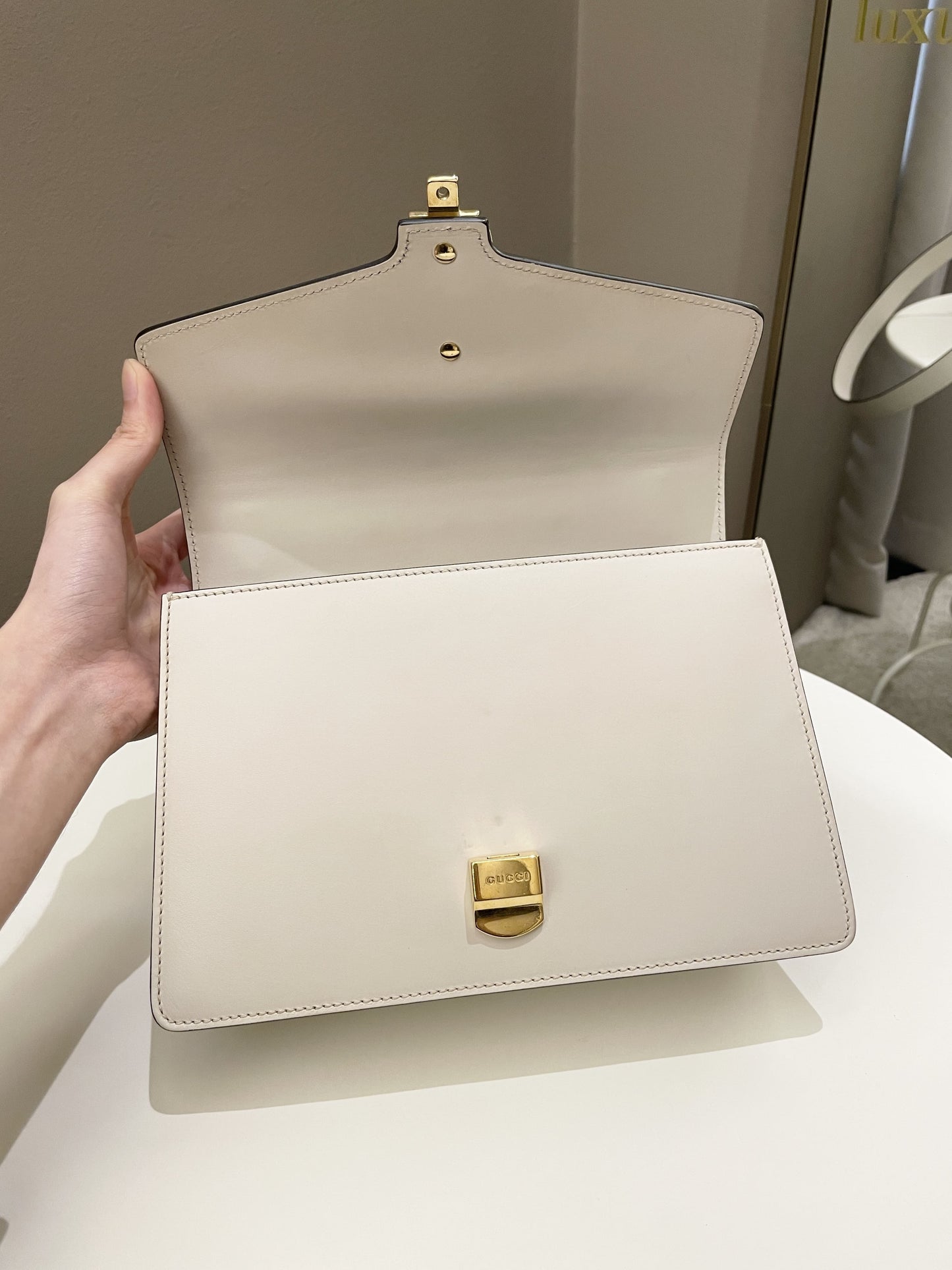 Gucci Sylvie Chain Bag Ivory Calfskin