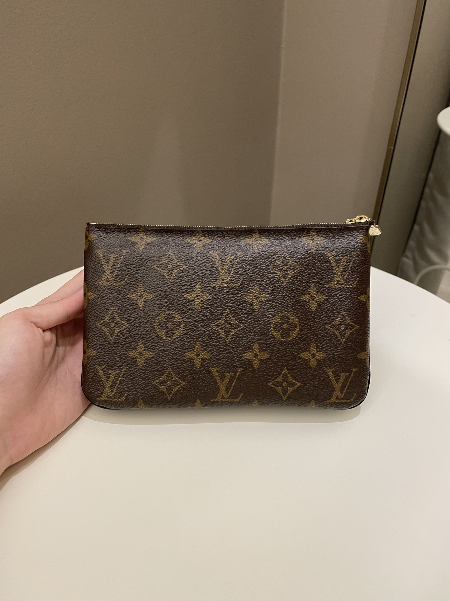 Louis Vuitton Double Zip Pochette Monogram Giant Reverse