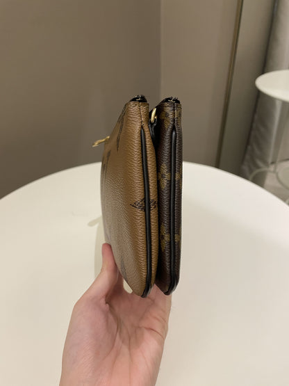 Louis Vuitton Double Zip Pochette Monogram Giant Reverse