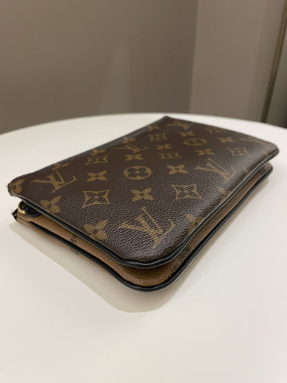 Louis Vuitton Double Zip Pochette Monogram Giant Reverse