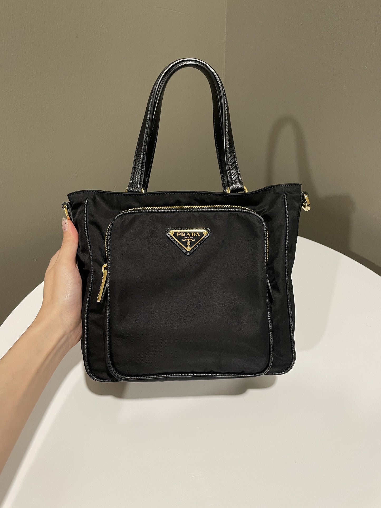 Prada Tessuto Shopping Tote Black Nylon