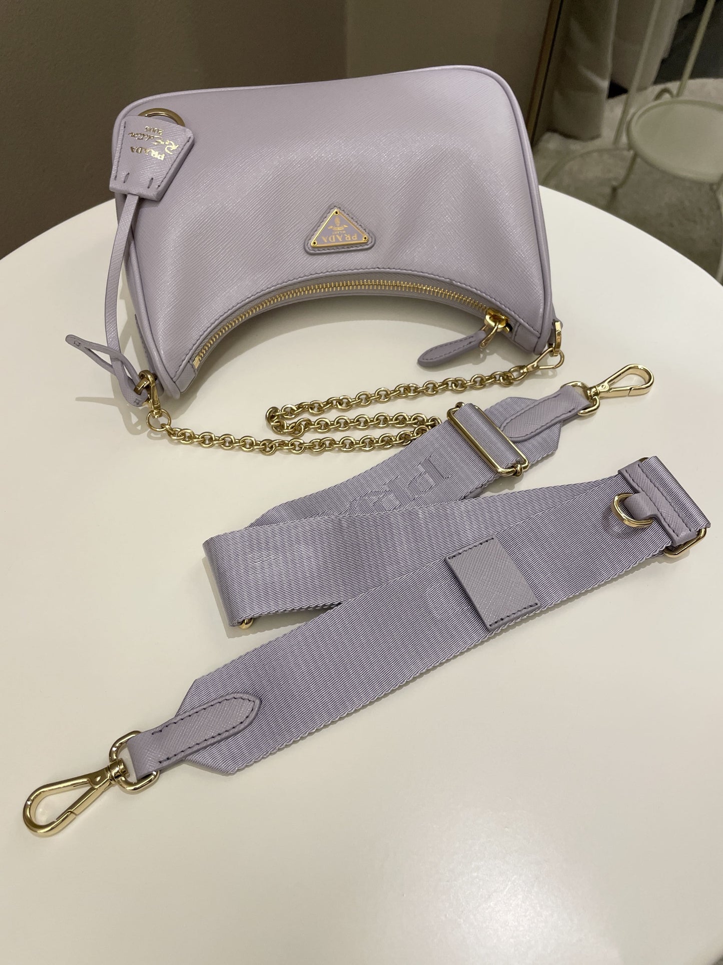 Prada Re-Edition 2005 Saffiano Bag Lilac Saffiano Leather