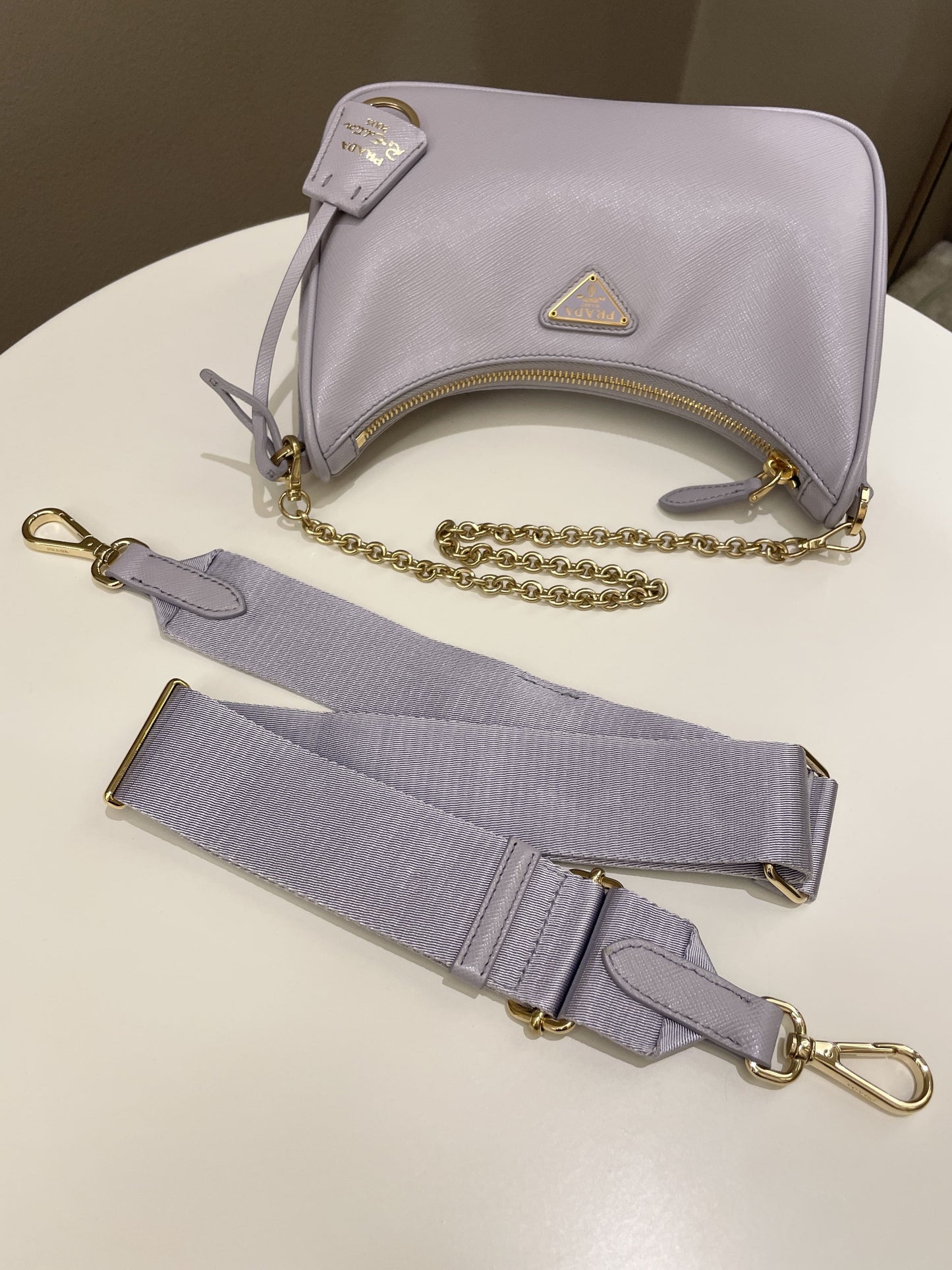 Prada Re-Edition 2005 Saffiano Bag Lilac Saffiano Leather