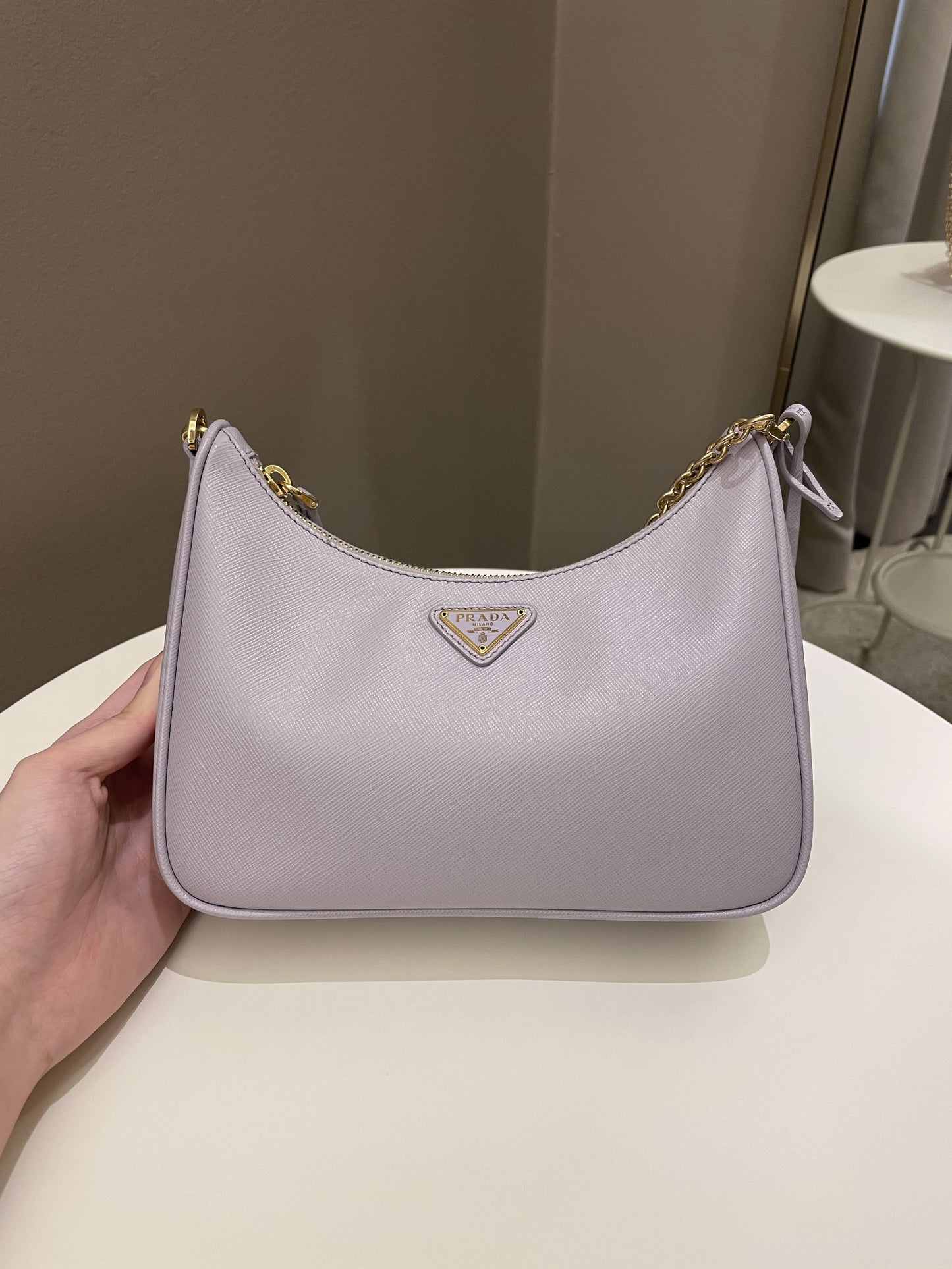 Prada Re-Edition 2005 Saffiano Bag Lilac Saffiano Leather