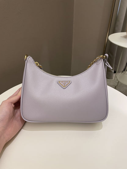 Prada Re-Edition 2005 Saffiano Bag Lilac Saffiano Leather