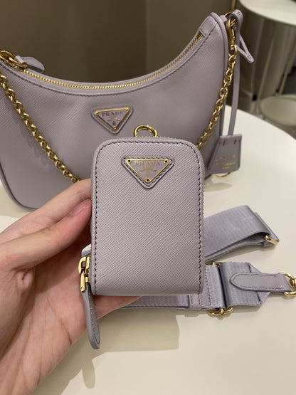 Prada Re-Edition 2005 Saffiano Bag Lilac Saffiano Leather