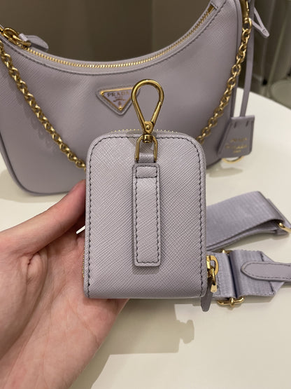 Prada Re-Edition 2005 Saffiano Bag Lilac Saffiano Leather