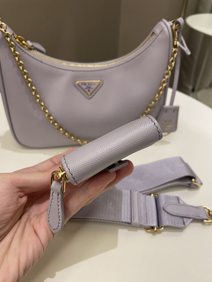 Prada Re-Edition 2005 Saffiano Bag Lilac Saffiano Leather