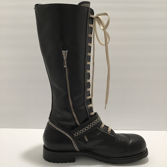 Christian Dior Black Combat Boots Sz 38.5 (8.5)