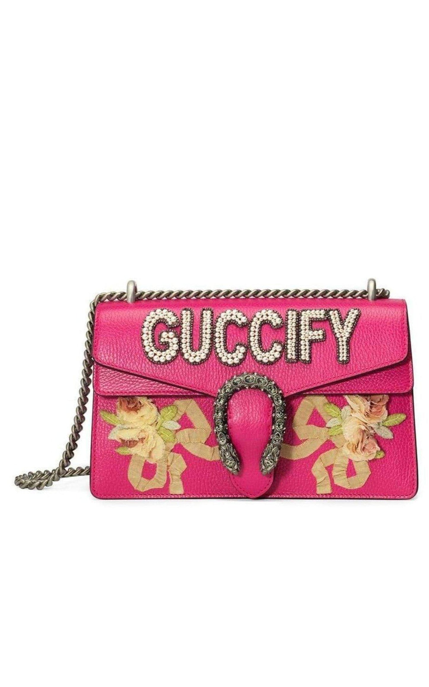 Pink Guccify Dionysus Small Shoulder Bag