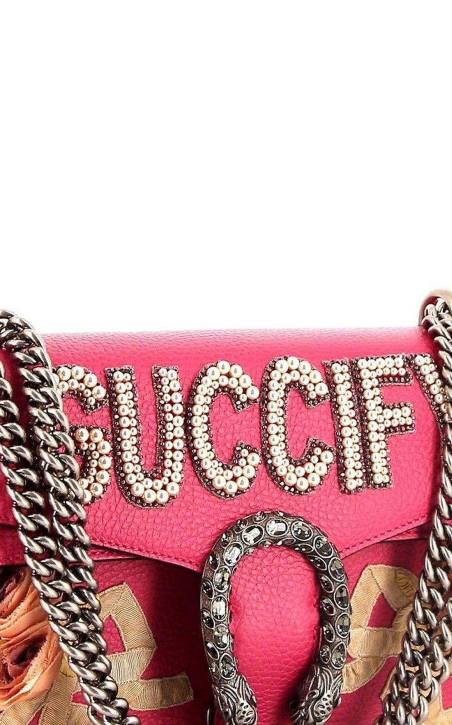 Pink Guccify Dionysus Small Shoulder Bag