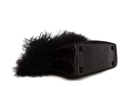 Prada Black Fur Handle Bag