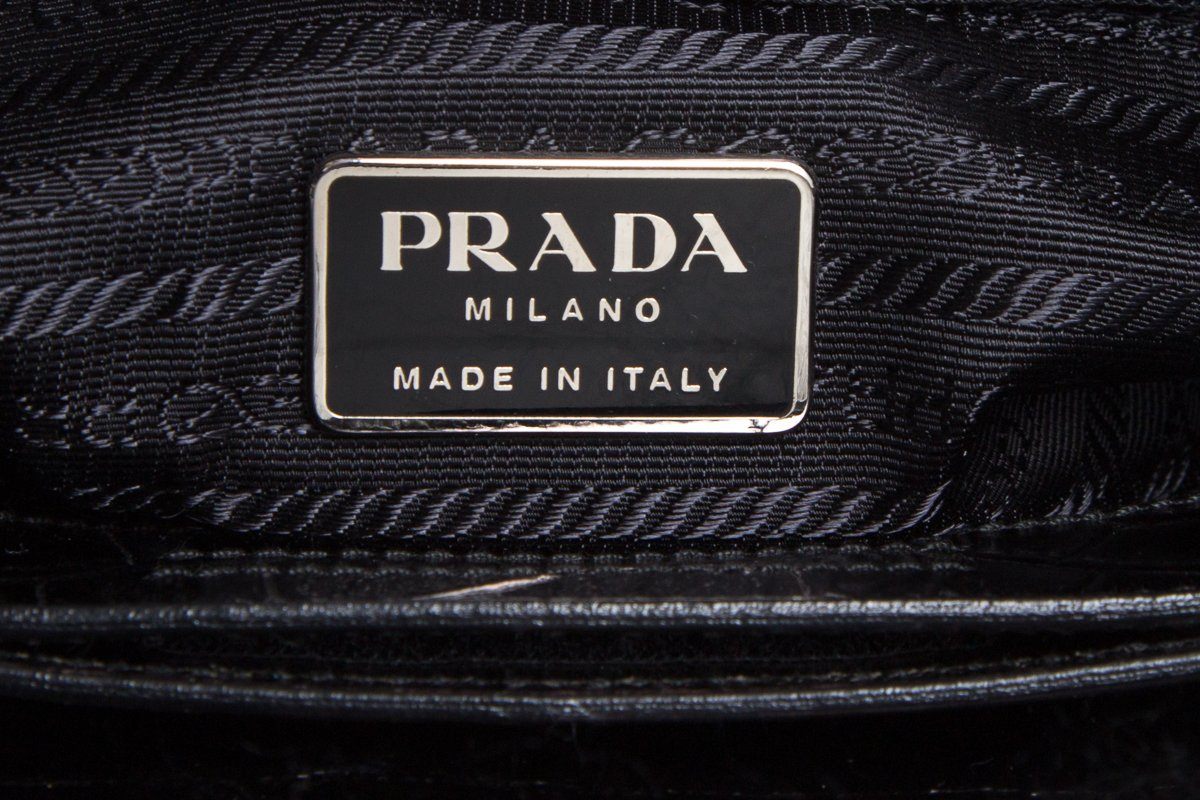 Prada Black Fur Handle Bag