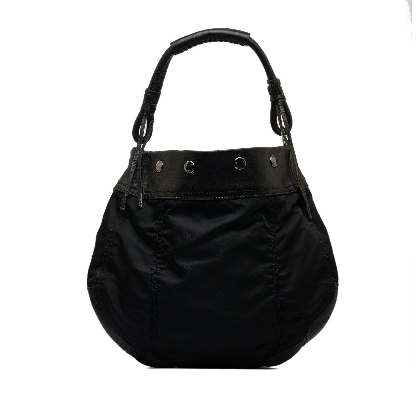 Prada Tessuto Hobo Bag Black Nylon Canvas