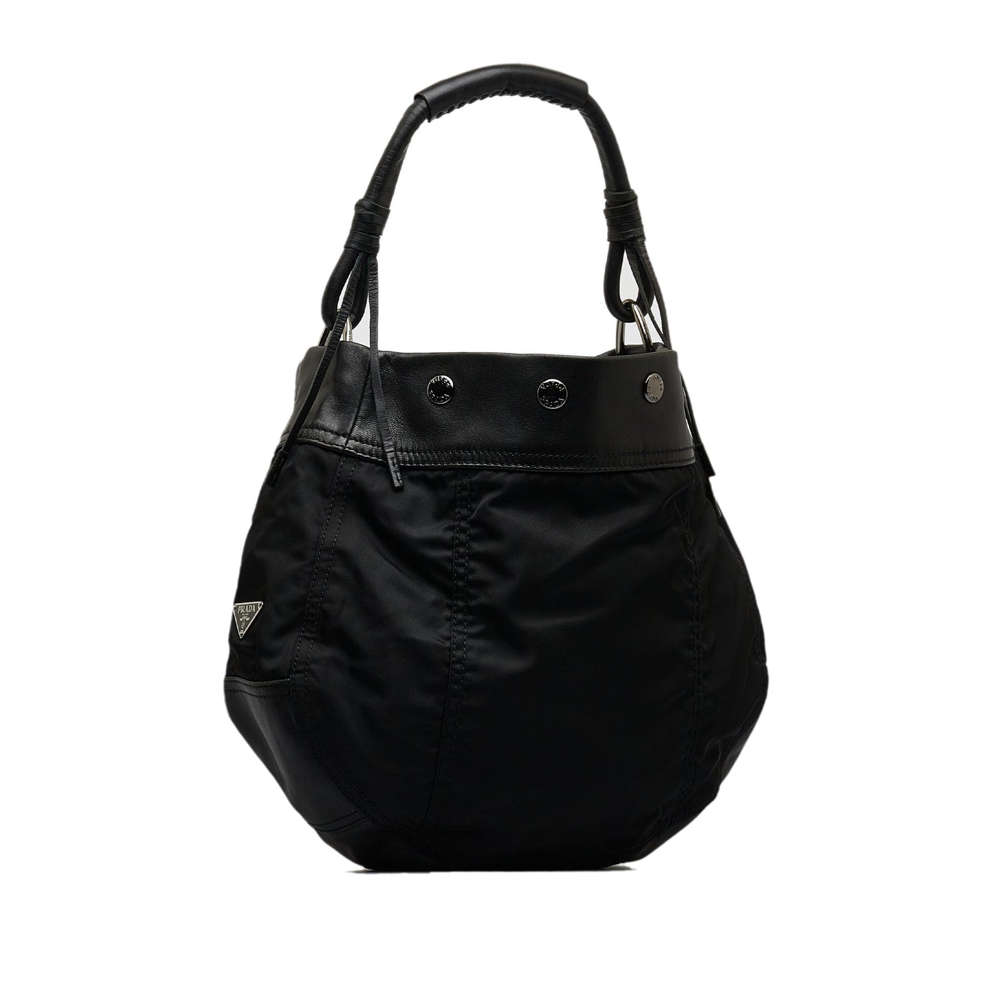 Prada Tessuto Hobo Bag Black Nylon Canvas