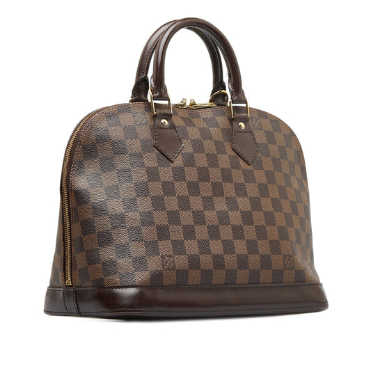 LOUIS VUITTON Damier Ebene Alma PM Handbag