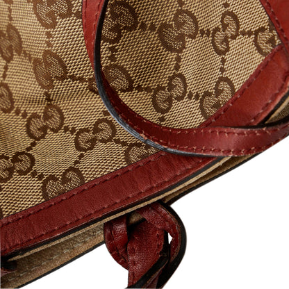 Brown Gucci GG Canvas Craft Tote Bag