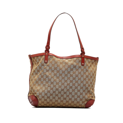 Brown Gucci GG Canvas Craft Tote Bag