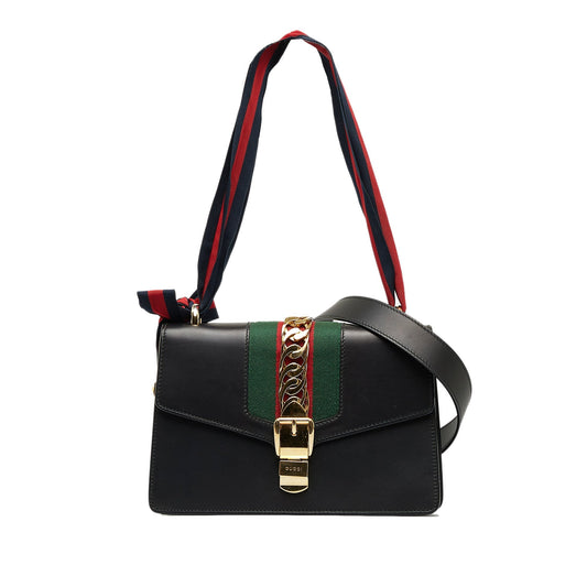 Gucci Sylvie Small Black Leather