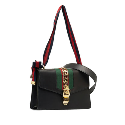 Gucci Sylvie Small Black Leather