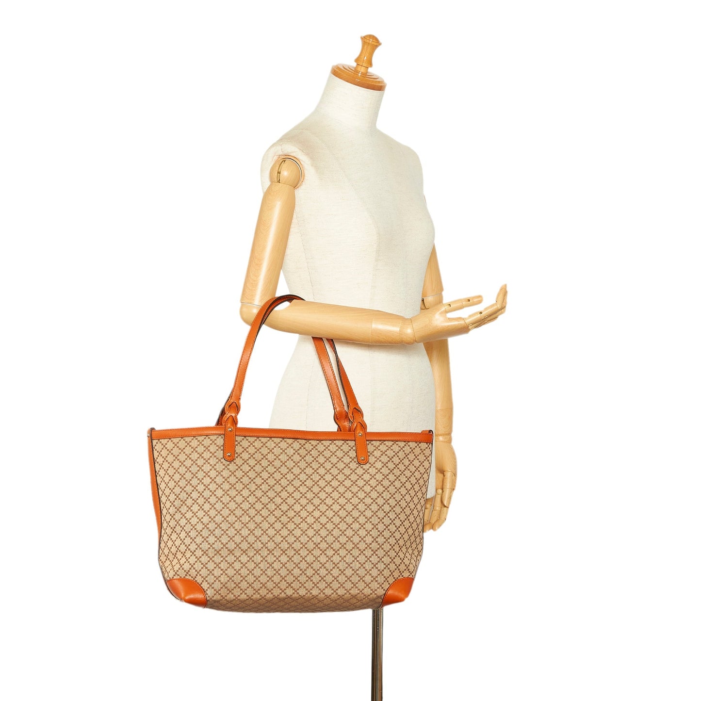 Tan Gucci Diamante Craft Tote