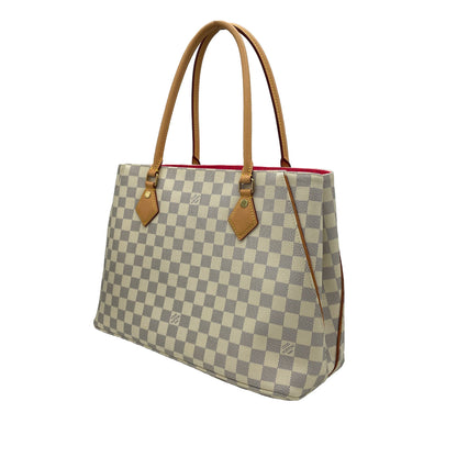 White Louis Vuitton Damier Azur Calvi Tote Bag