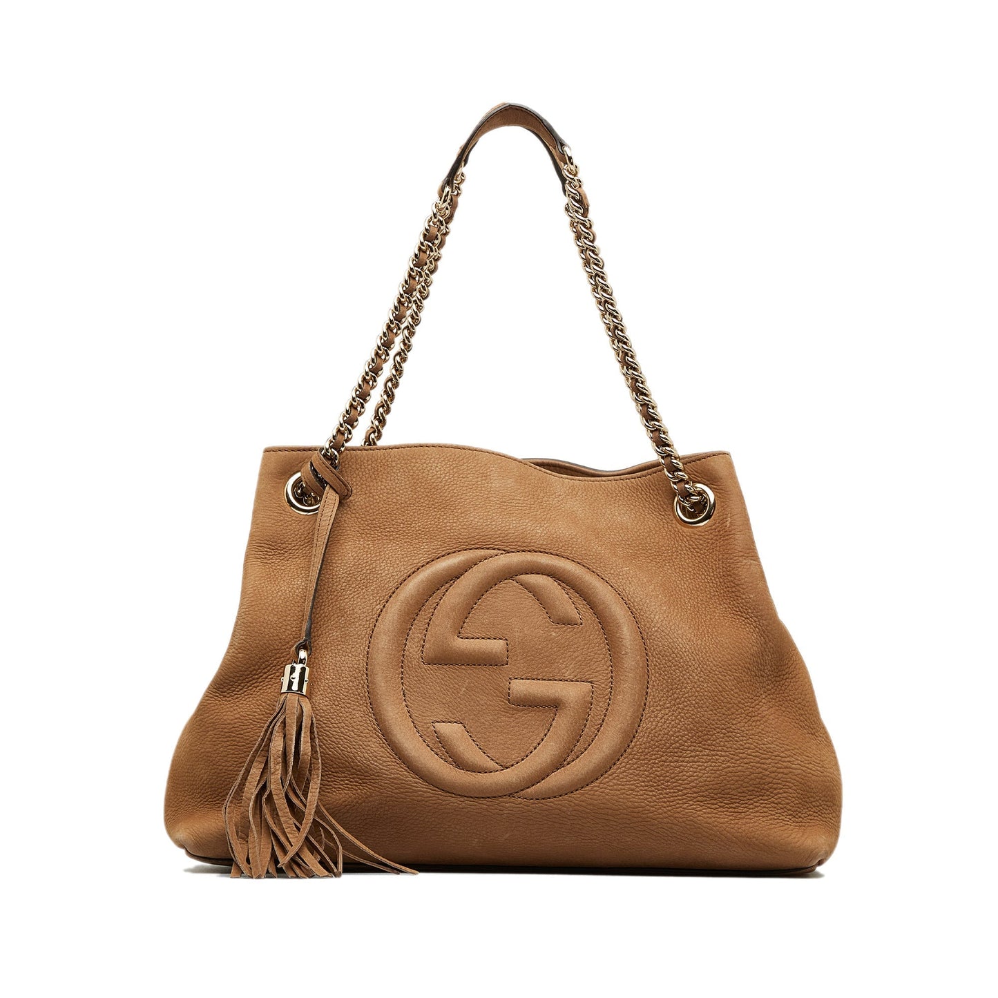 Tan Gucci Medium Soho Chain Tote