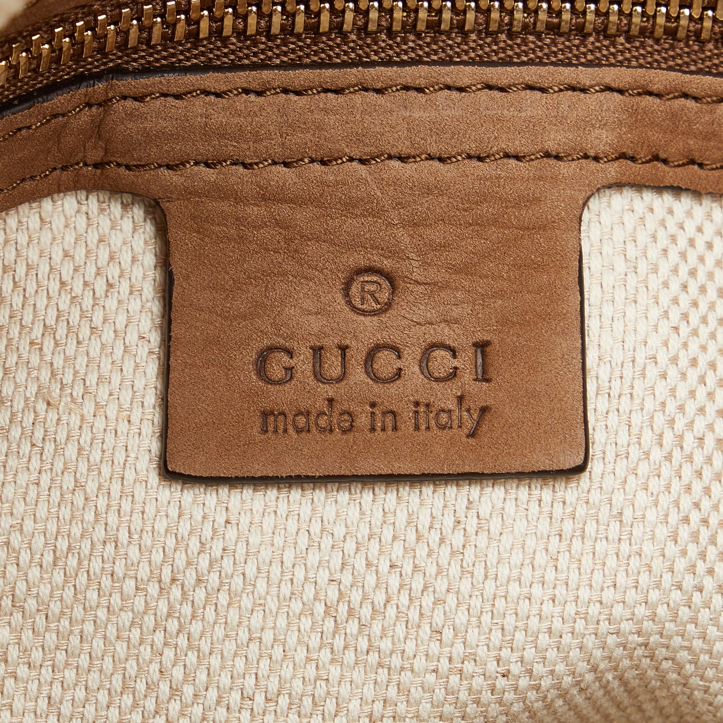 Tan Gucci Medium Soho Chain Tote