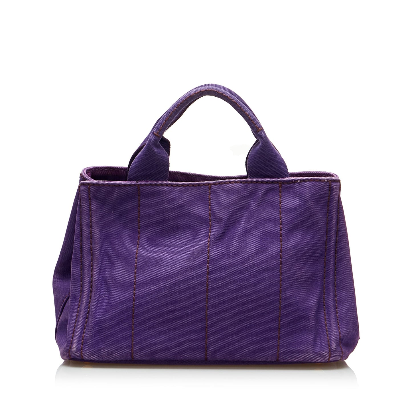 Prada Canapa Logo Handbag Small Purple Canvas