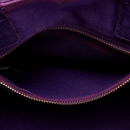 Prada Canapa Logo Handbag Small Purple Canvas