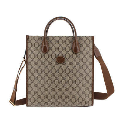 Gucci Interlocking G Handbag Brown GG Supreme Canvas