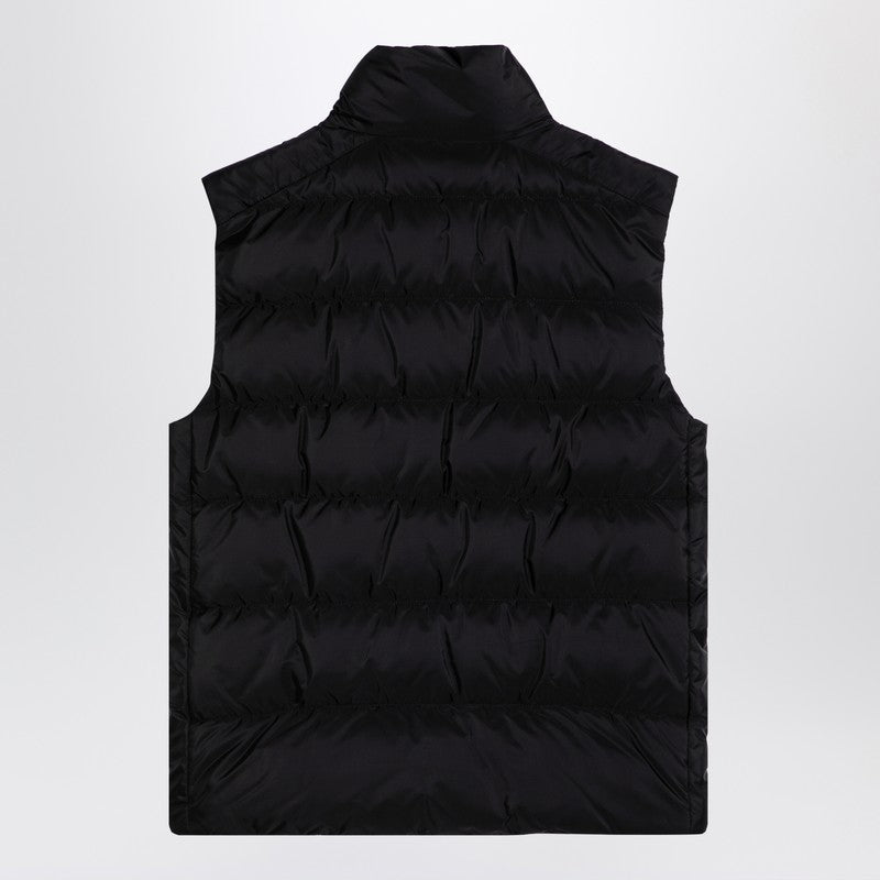 Prada Black Padded Re-Nylon Waistcoat With Logo Men