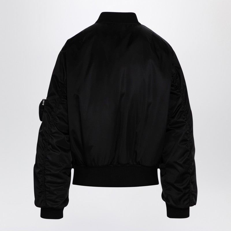 Prada Black Padded Re-Nylon Bomber Jacket Men