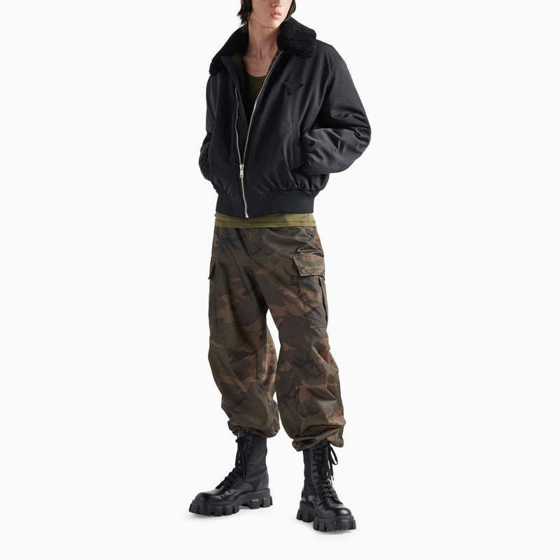 Prada Camouflage Cargo Trousers In Re-Nylon Men