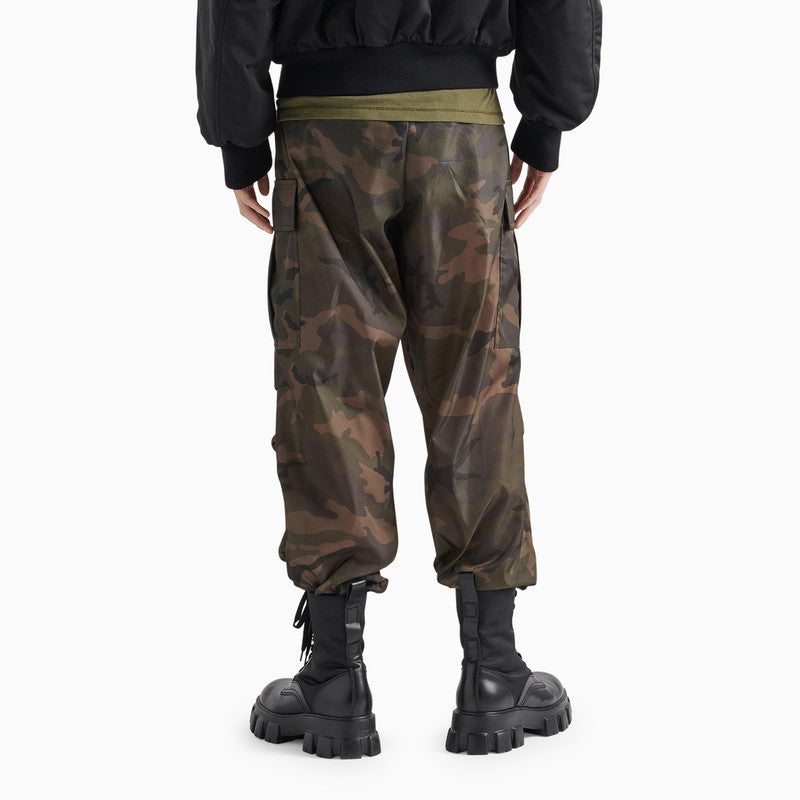 Prada Camouflage Cargo Trousers In Re-Nylon Men