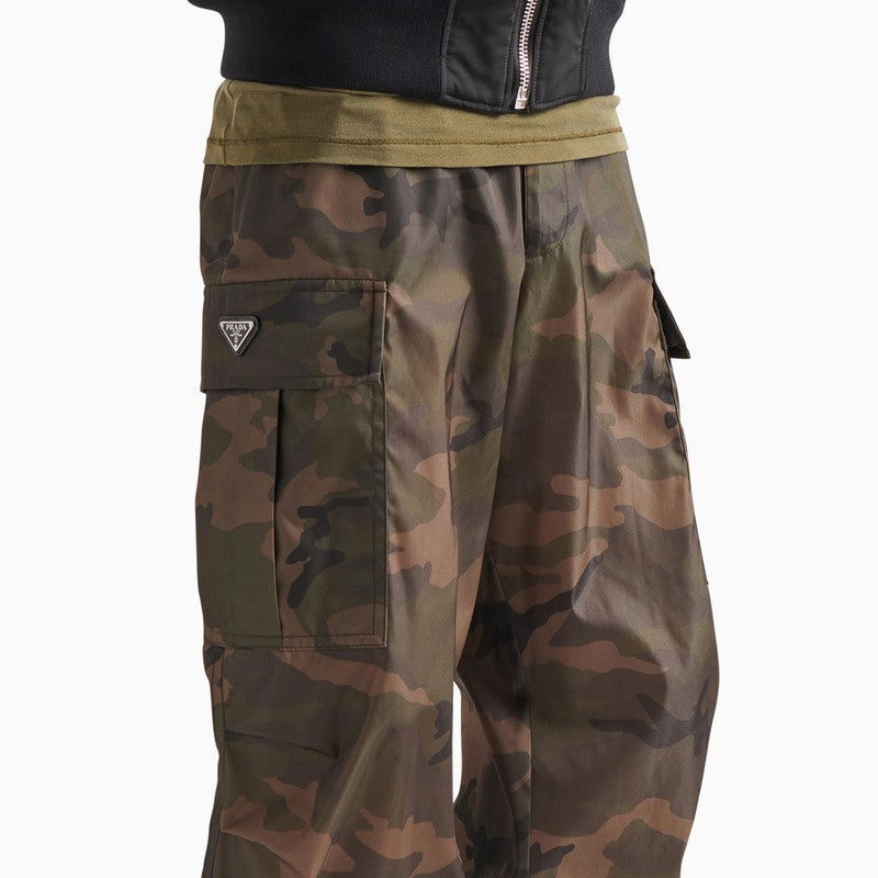 Prada Camouflage Cargo Trousers In Re-Nylon Men