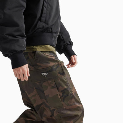 Prada Camouflage Cargo Trousers In Re-Nylon Men