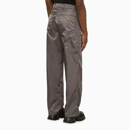 Prada Iron-Coloured Re-Nylon Trousers Men