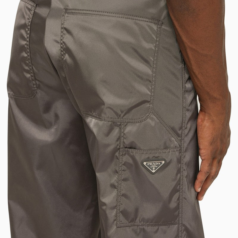 Prada Iron-Coloured Re-Nylon Trousers Men