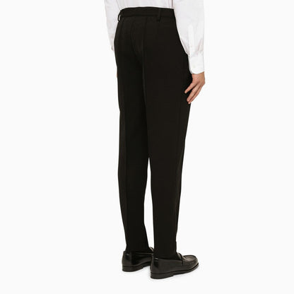 Prada Classic Black Regular Trousers Men