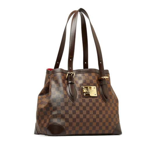 Brown Louis Vuitton Damier Ebene Hampstead PM Tote Bag