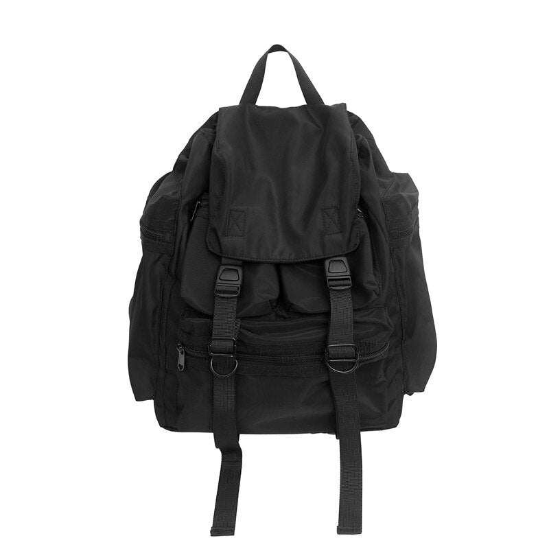 Gothslove Cool Black Backpacks Men Harajuku Large Capacity School Bags Waterproof Nylon Bookbags for Women